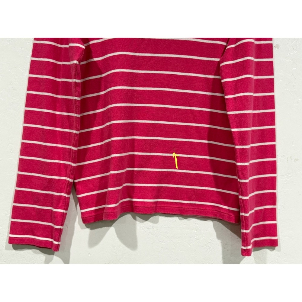 Ralph Lauren Sport Womens XL Pink White Striped Long Sleeve Cotton Tee Shirt - Picture 7 of 7